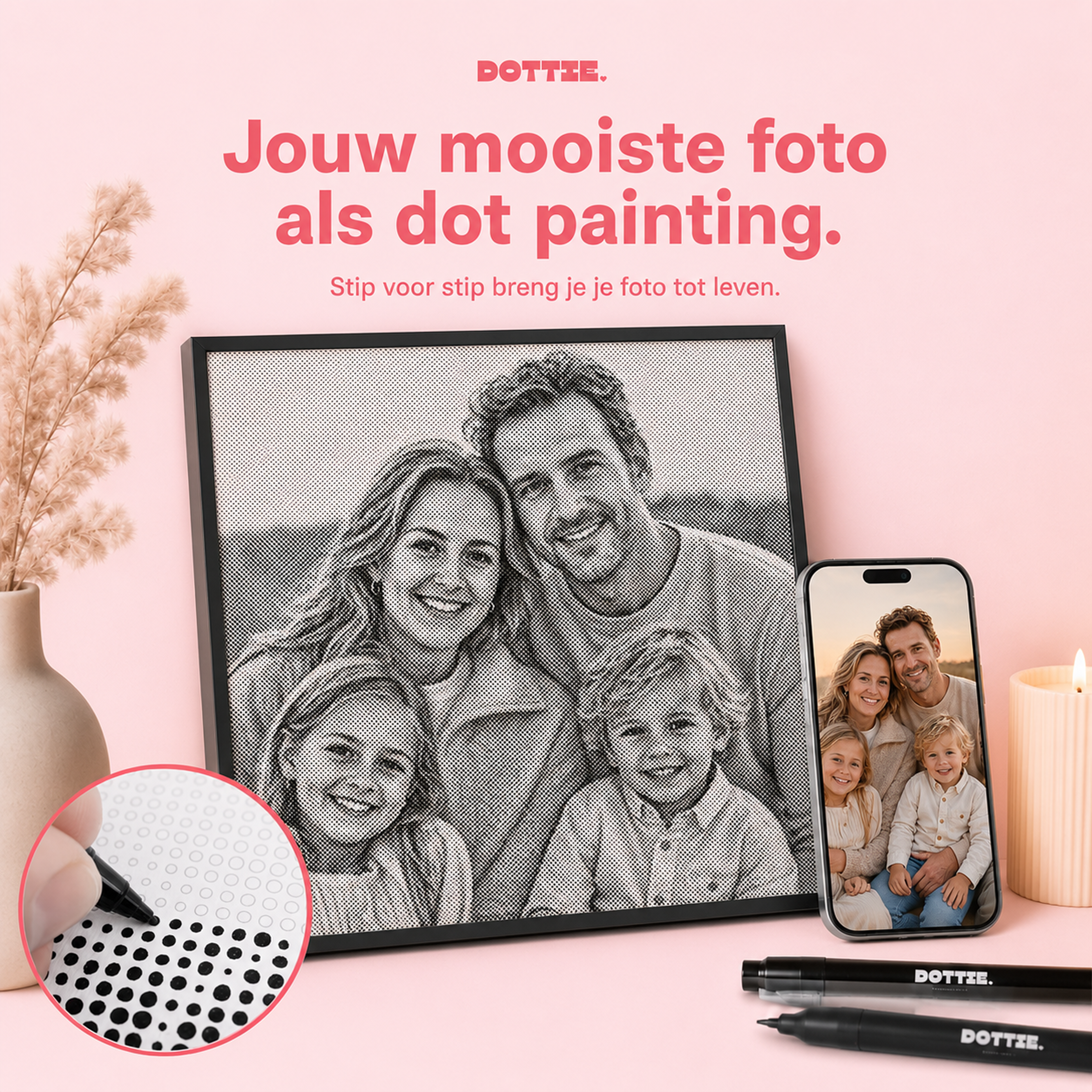 Dottie Dot Painting van je eigen foto